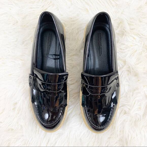 Shoopen Black Patent Leather Loafers Size 6A - Picture 1 of 8